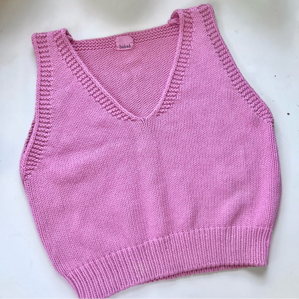 Babaa Vest no24 in Fallen Bougainvillea